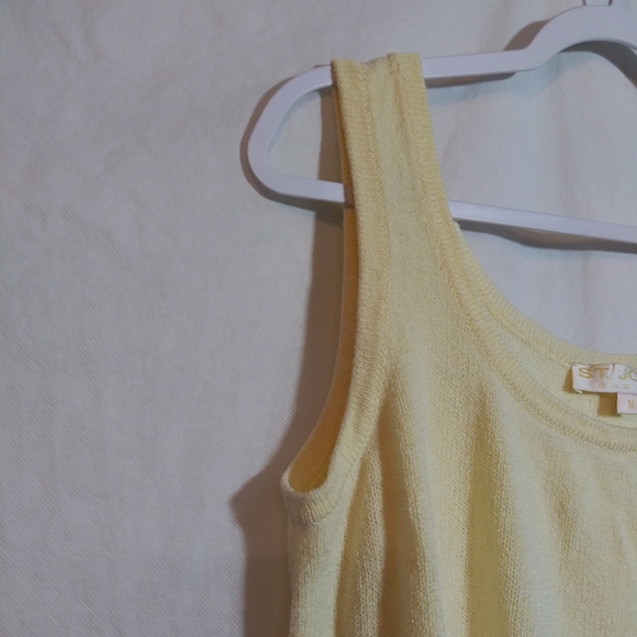 St John Vintage Basics Ivory Santana Knit Sweater Tank Top Classic Size M - Picture 2 of 7